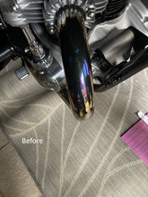 Load image into Gallery viewer, Blue Job Chrome Exhaust Polish - Removes Pipe Bluing, 28g Tub - will NOT scratch chrome
