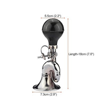 Load image into Gallery viewer, Retro Old Fashioned Bulb Horn Chrome, 7 inch Long - Chopper Bobber Trike Project - Motorcycle Storehouse 508625
