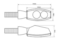 Load image into Gallery viewer, HIGHSIDER 204-024 LED Indicator "FALCON" Light Guide Technology (Pair) - Black
