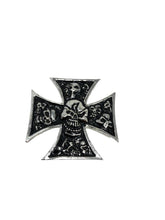 Load image into Gallery viewer, Maltese Cross with Inset Skulls Emblem Tank/Fender/Bag Decoration - Highway Hawk H01-324
