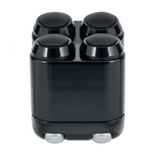 Load image into Gallery viewer, The Quad (4) Custom Micro Switch Buttons for 1 in. (25mm) Handlebars - Black - Motone Customs MME012
