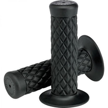 Load image into Gallery viewer, Biltwell 6702-0101 Thruster Black TPV Rubber 1 inch (25mm) Handlebar Grips Pair Classic Style
