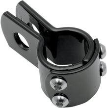 Load image into Gallery viewer, 7/8 Inch (22mm) 3 Piece Clamp Gloss Black for Footpeg/Spot Light - Motorcycle Storehouse 515261
