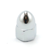 Load image into Gallery viewer, Colony Acorn Nuts Chrome (Pair) fit M6 (6mm) Metric Bolt 1.0 Thread - High Crown
