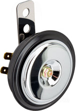 Load image into Gallery viewer, Chrome Smooth Universal 12 Volt Motorcycle Horn 88mm (3.5&quot;) Diameter

