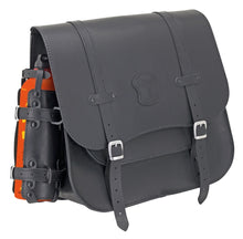 Load image into Gallery viewer, Texas Leather Side Saddlebag + 1.5L Fuel Bottle for Harley-Davidson Softail 1984-2017
