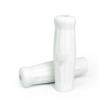 Load image into Gallery viewer, Vintage Coke Bottle Style Soft Rubber 1 inch Handlebar Grips - White
