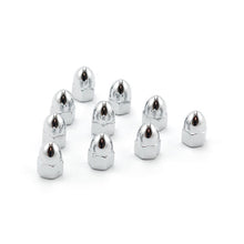 Load image into Gallery viewer, Chrome Acorn Nuts, Pair (2) fits M8 (8mm) Bolt 1.25 Thread, High Crown - Highway Hawk H03-00110
