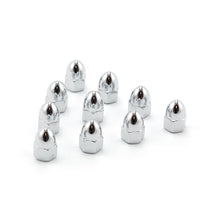 Load image into Gallery viewer, Chrome 5/16 in. Acorn Nuts, Pair (2) fits 5/16 in. Bolt -18 UNC Thread - High Crown
