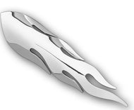 Chrome Flame Exhaust Heat Shield Cover For 1-3/4 in. Pipes Custom Look - Custom Chrome 78401