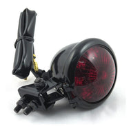 Old School Retro Style Rear LED Tail Light - Black Casing, Red Lens