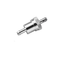 Load image into Gallery viewer, Inline Fuel Filter for 1/4 inch (6mm) Petrol Line Chrome Metal Body Universal - Custom Chrome 18256

