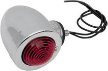 Load image into Gallery viewer, Chrome Red Bullet Marker Side Light Motorcycle/Trike, Short Stem - Custom Chrome 19355
