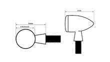 Load image into Gallery viewer, Turn Signal set (2 pieces) &quot;Tech Glide&quot; Turn Signal in Chrome, Long Stem - Highway Hawk H203-339
