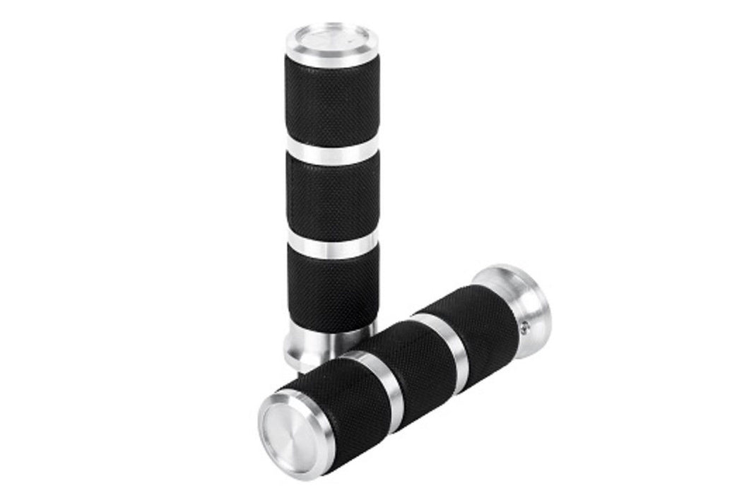 Highway Hawk Speed 1 inch Grips with Throttle Assembly - Chrome
