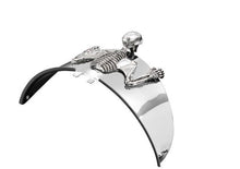 Load image into Gallery viewer, Skeleton Skull Chrome Statue Fender/Visor Ornament - L - Highway Hawk H66-071
