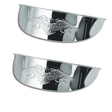Load image into Gallery viewer, Live To Ride Turn Signal Visors (2) for Motorcycle Indicators 80mm - Zodiac 160253
