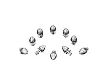 Load image into Gallery viewer, Pair (2) Chrome 6mm Bullet Nuts (Plain) M6 Thread for Custom Finish  - Highway Hawk H03-101
