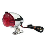 Rear Brake Tail and Licence Plate Light Custom with Adjustable Mount - Chrome - Highway Hawk H68-222