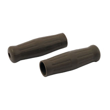 Load image into Gallery viewer, Vintage Bottle Style Soft Rubber 1 inch (25mm) Handlebar Grips - Brown - Motorcycle Storehouse 906109
