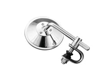 Load image into Gallery viewer, Clamp-On Round 4 inch Mirror Chrome Retro Chopper Scooter - 4 inch Short Stem
