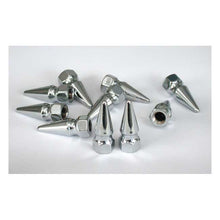 Load image into Gallery viewer, Colony Chrome Long Pike Nuts (Pair) fit M6 (6mm) Metric Bolt, Custom Finish
