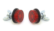 Licence/Number Plate Reflector Mounting Bolts (Pair) - Red
