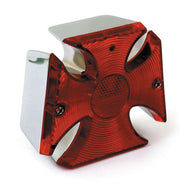 Maltese Iron Cross Custom Rear Brake/Tail Light, Chrome - Motorcycle Storehouse 518175