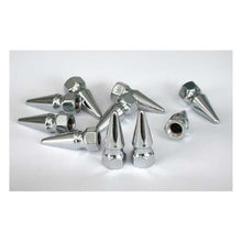 Load image into Gallery viewer, Colony Chrome Long Pike Nuts (Pair) - fits M12 (12mm) Metric Bolt
