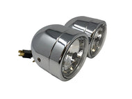 Frog Eye Double/Dual Twin Headlight/Headlamp - Chrome - Highway Hawk H223-333