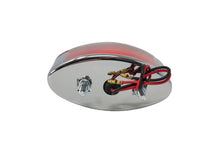Load image into Gallery viewer, Custom Rear Brake &amp; Tail Light Large Cateye Red Lens, E-mark - Chrome - Highway Hawk H68-319
