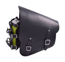 Load image into Gallery viewer, Ledrie HLZAD2-1075H Rear Swingarm Bag 11 Litres with Bottleholder for Suzuki/Yamaha Cruisers made from Genuine Real Leather
