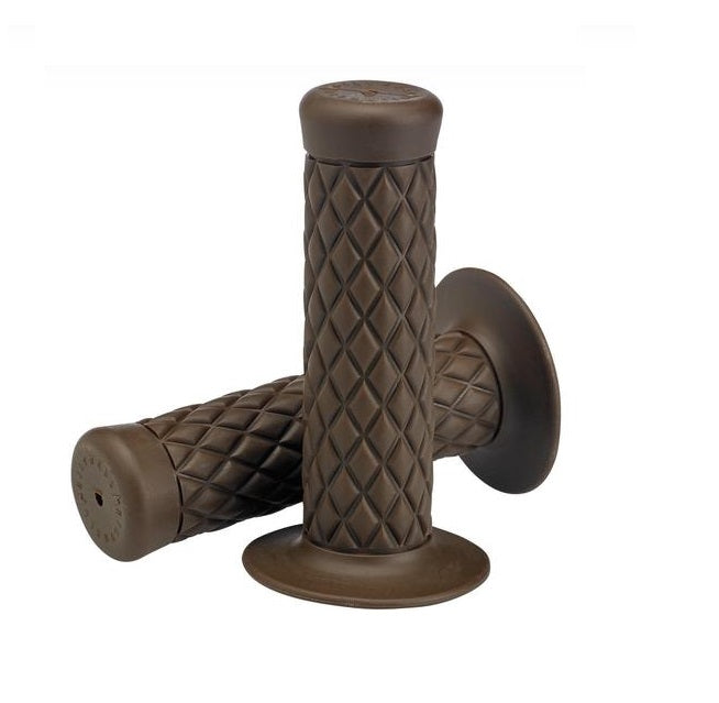 Biltwell Thruster TPV Rubber 1 inch Handlebar Grips (Pair) - Chocolate Brown
