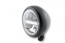 Load image into Gallery viewer, HIGHSIDER 223-221 LED Headlight 5-3/4 inch "PECOS TYPE 6" with TFL, Bottom Mount - Black
