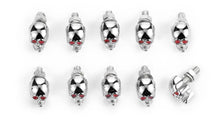 Load image into Gallery viewer, Pair Chrome 6mm Skull Nuts fits Harley/Custom/Trike Coloured Eyes M6 - Highway Hawk H03-103
