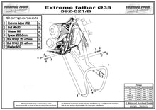 Load image into Gallery viewer, Engine Guard/Highway Bar 38mm Chrome fits Yamaha XVS1300 Custom Stryker 2013 Up - Highway Hawk H592-021
