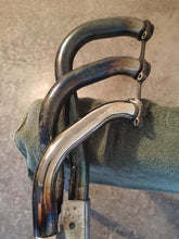 Load image into Gallery viewer, Blue Job Chrome Exhaust Polish - Removes Pipe Bluing, 28g Tub - will NOT scratch chrome
