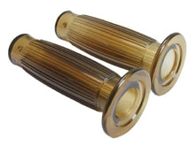 Load image into Gallery viewer, Replica Beston Vintage Style Ribbed 7/8 inch (22mm) Handlebar Grips Rubber - Gel Brown
