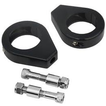 Load image into Gallery viewer, Fork Clamps for Harley-Davidson to Relocate Turn Signals/Indicators - 39mm, Black
