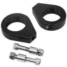 Load image into Gallery viewer, Fork Clamps for Harley-Davidson to Relocate Turn Signals/Indicators - 39mm, Black - Drag Specialties 2040-1128
