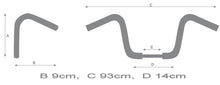 Load image into Gallery viewer, Handlebars Fighter 7/8 inch (22mm) Diameter - Chrome - Highway Hawk H55-255
