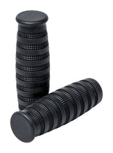 Load image into Gallery viewer, Motorcycle Hand Grips Street Black for 1 inch (25mm) Handlebars without Throttle Assembly - Highway Hawk H45-1200B
