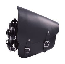 Load image into Gallery viewer, Ledrie HLZAD2-1075H Rear Swingarm Bag 11 Litres with Bottleholder for Suzuki/Yamaha Cruisers made from Genuine Real Leather
