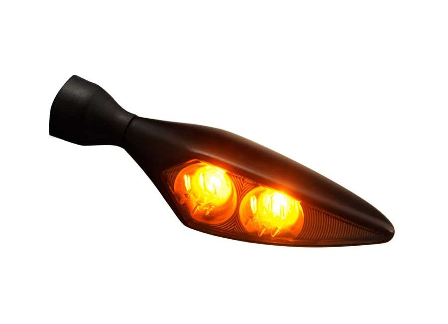 Kellermann 148100 LED Turn Signal Micro Rhombus Dark Black for Rear Right or Front Left