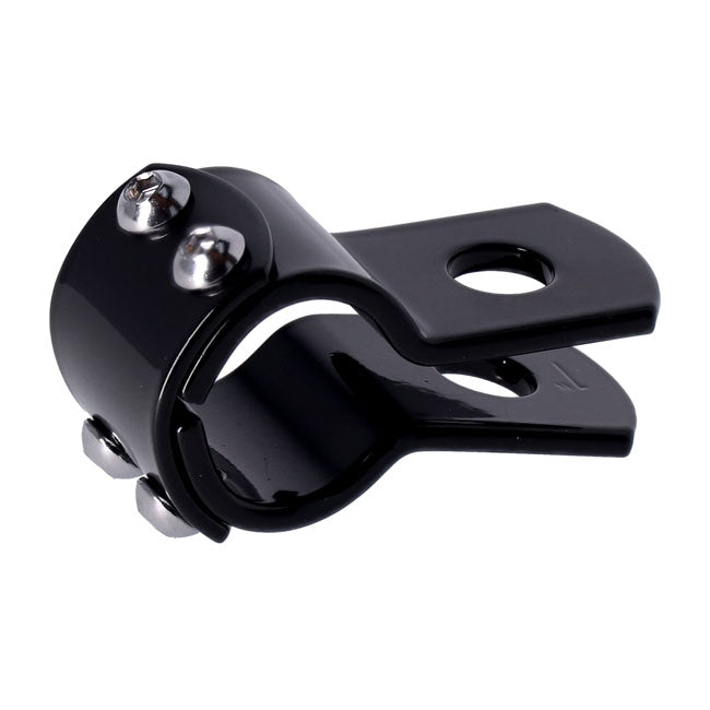 1.5 Inch (38mm) 3 Piece Clamp Gloss Black for Footpeg/Spot Light 1-1/2 Inch