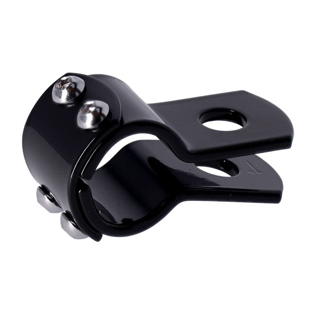 1 Inch (25mm) 3 Piece Clamp Gloss Black  for Footpeg/Spot Light