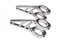 Load image into Gallery viewer, HIGHSIDER 220-609 CNC Alu Headlight Bracket Set Short for 42-43 mm Forks - Chrome
