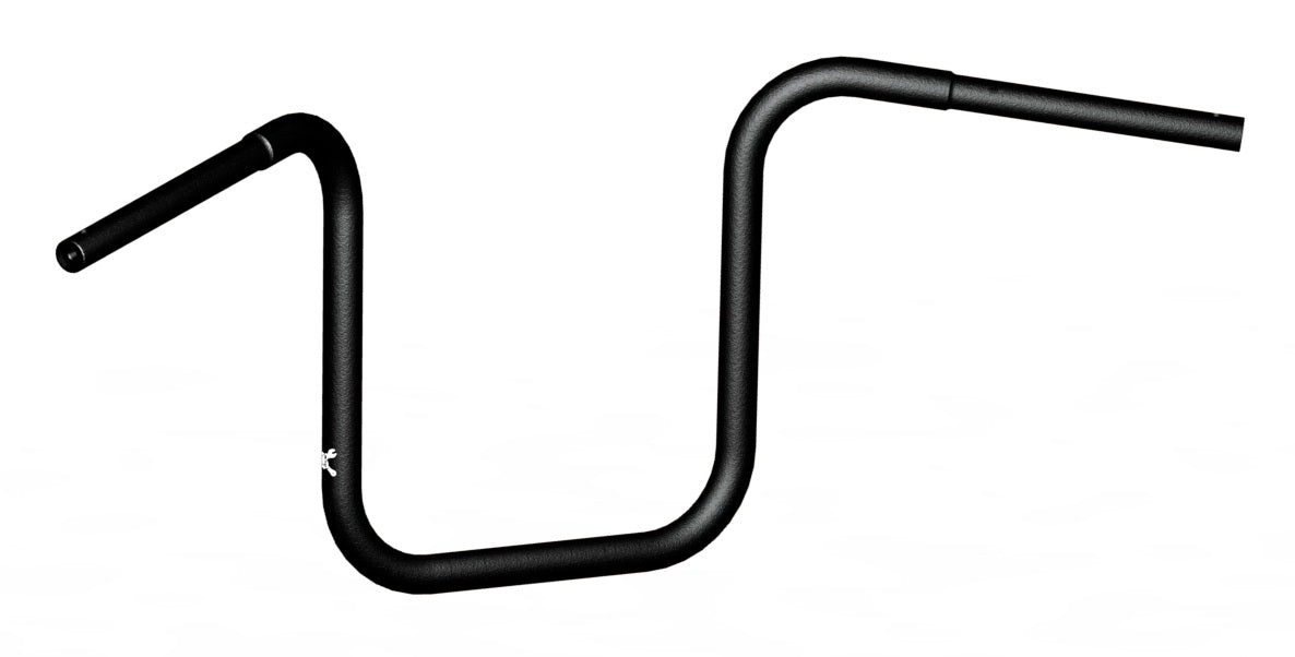 Burly B12-1700TFB Handlebars 12 in. High Ape Hangers 1 inch tapering t ...