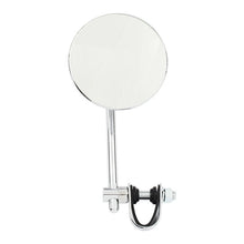 Load image into Gallery viewer, Clamp-On Round 4 inch Mirror Chrome Retro Chopper Scooter - 4 inch Short Stem
