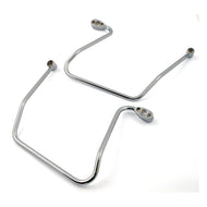 Saddlebag Support Brackets Chrome fits Harley-Davidson FXD Dyna 1996 -17 - Motorcycle Storehouse 517786